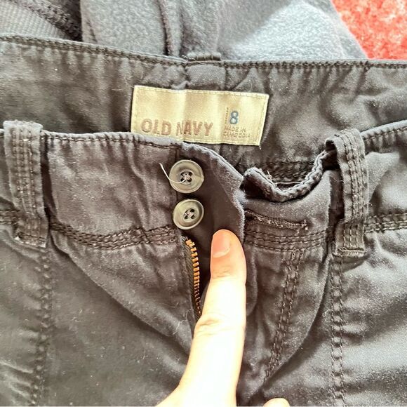 Old Navy Black Pockets Straight Leg Cargo Pants - Picture 5 of 9